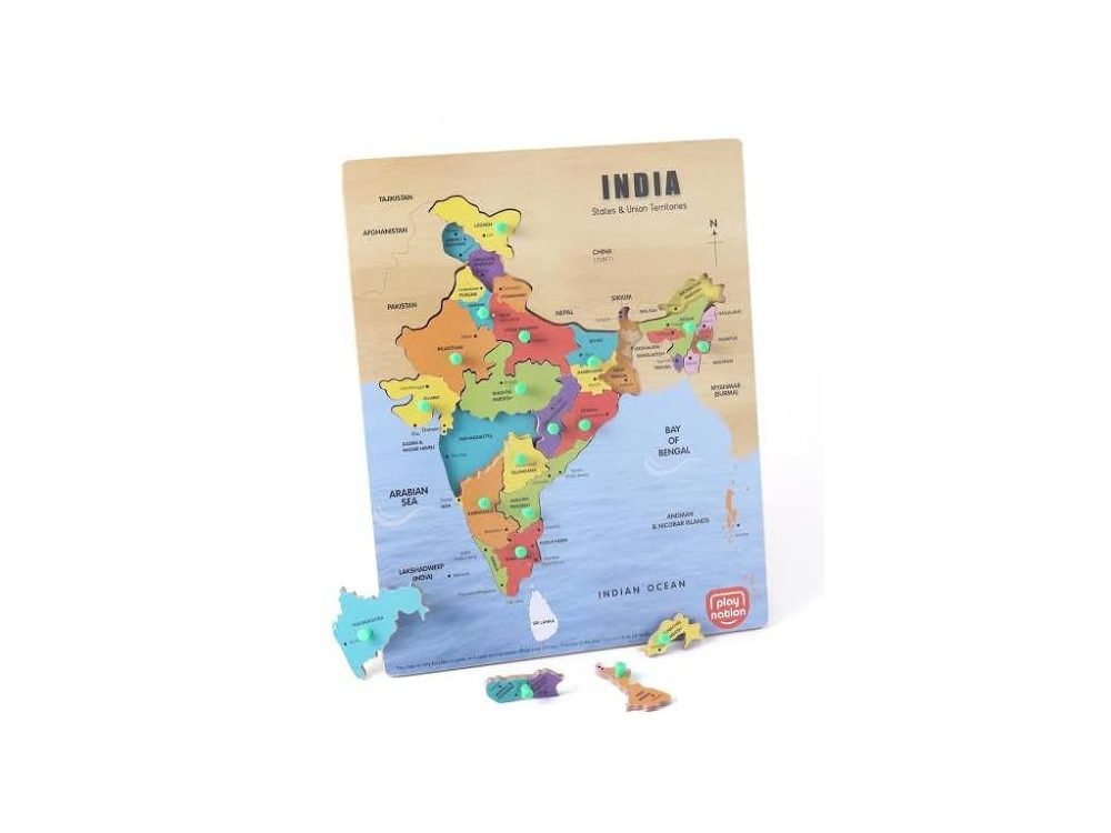 India Map Knob Puzzle — wholesale from HBR Enterprises, Mysuru