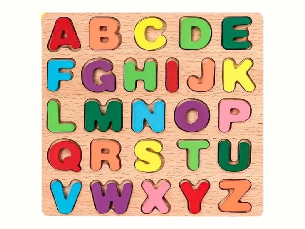 Wooden Alphabet Puzzle Board — wholesale from HBR Enterprises, Mysuru