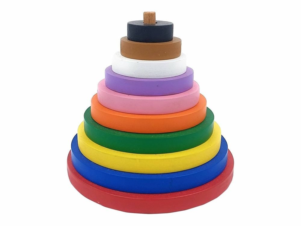 Wooden Disc Stacking Tower — wholesale from HBR Enterprises, Mysuru